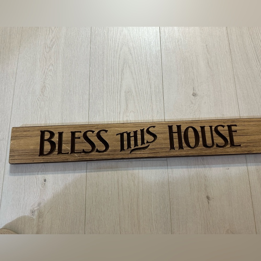New Bless this house wood sign